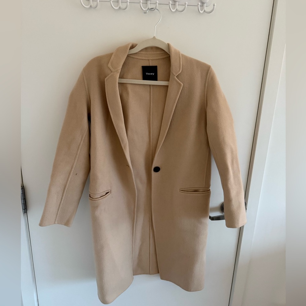 Theory wool cashmere coat
Gently used condition